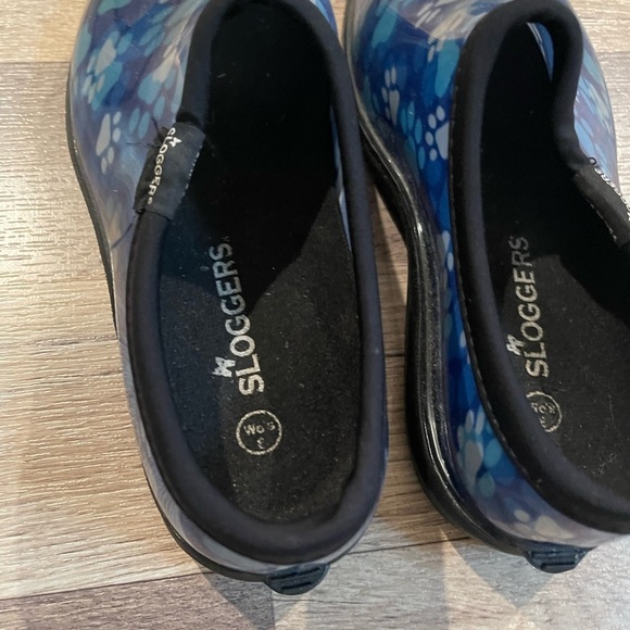 Sloggers Vibrant Blue Paw Print Shoes - Picture 5 of 6